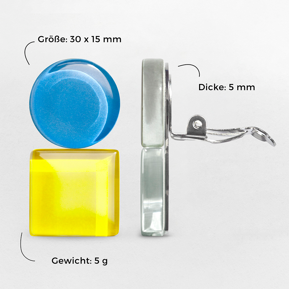 Foto von Geometrische Clip Ohrringe