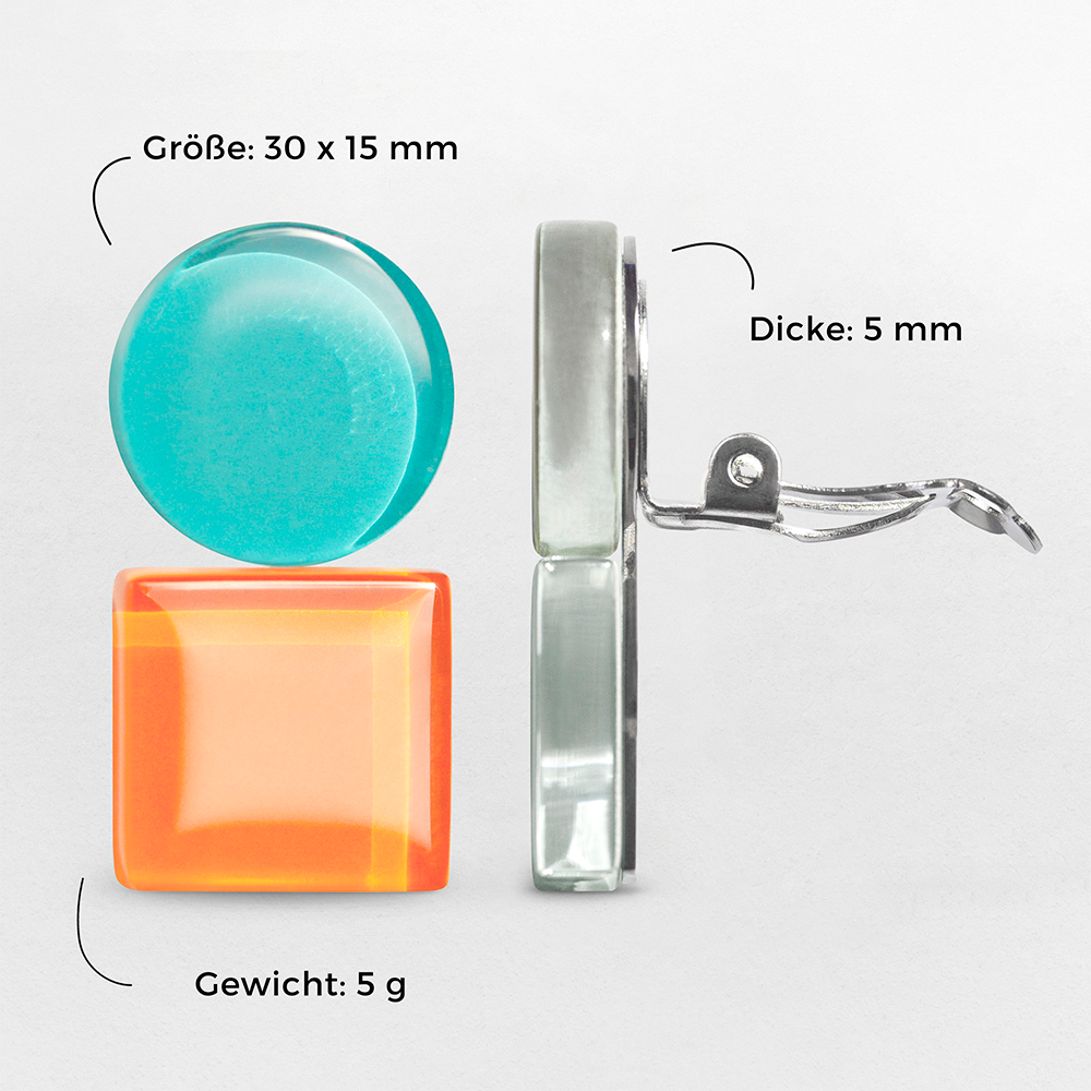 Foto von Geometrische Clip Ohrringe