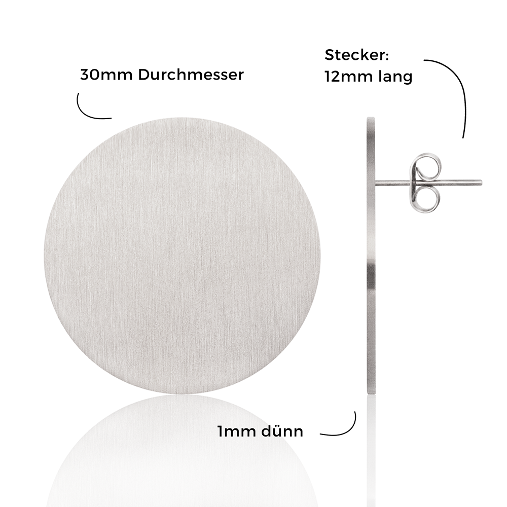 Foto von Large stainless steel earrings • 30mm