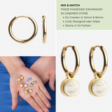 Foto von Stainless steel basic hoop earrings • Waterproof earrings