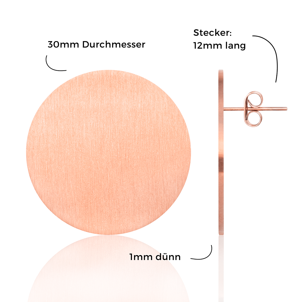 Foto von Large stainless steel earrings • 30mm