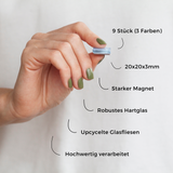 Foto von Deko Magnete aus Glas • Set aus 9 Magneten