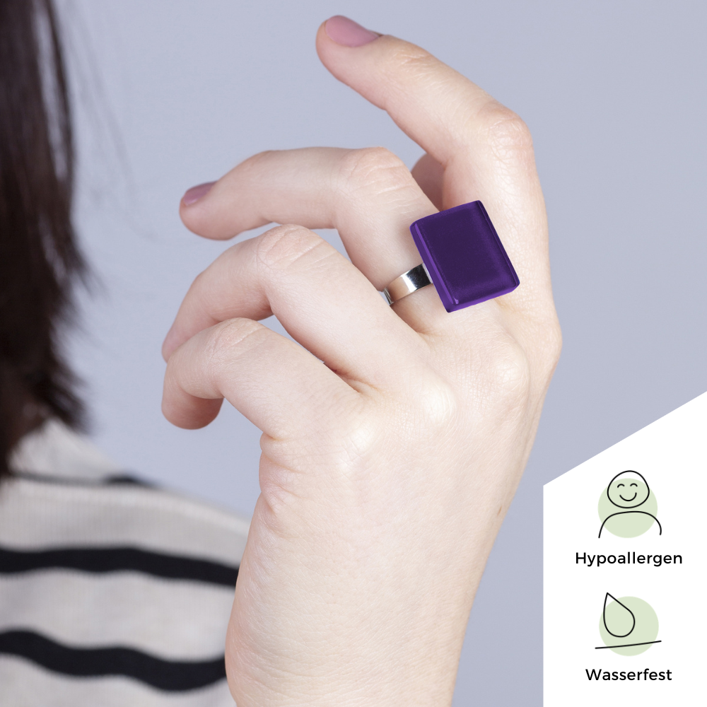 Foto von Statement Ring mit Stein 20mm • größenverstellbar