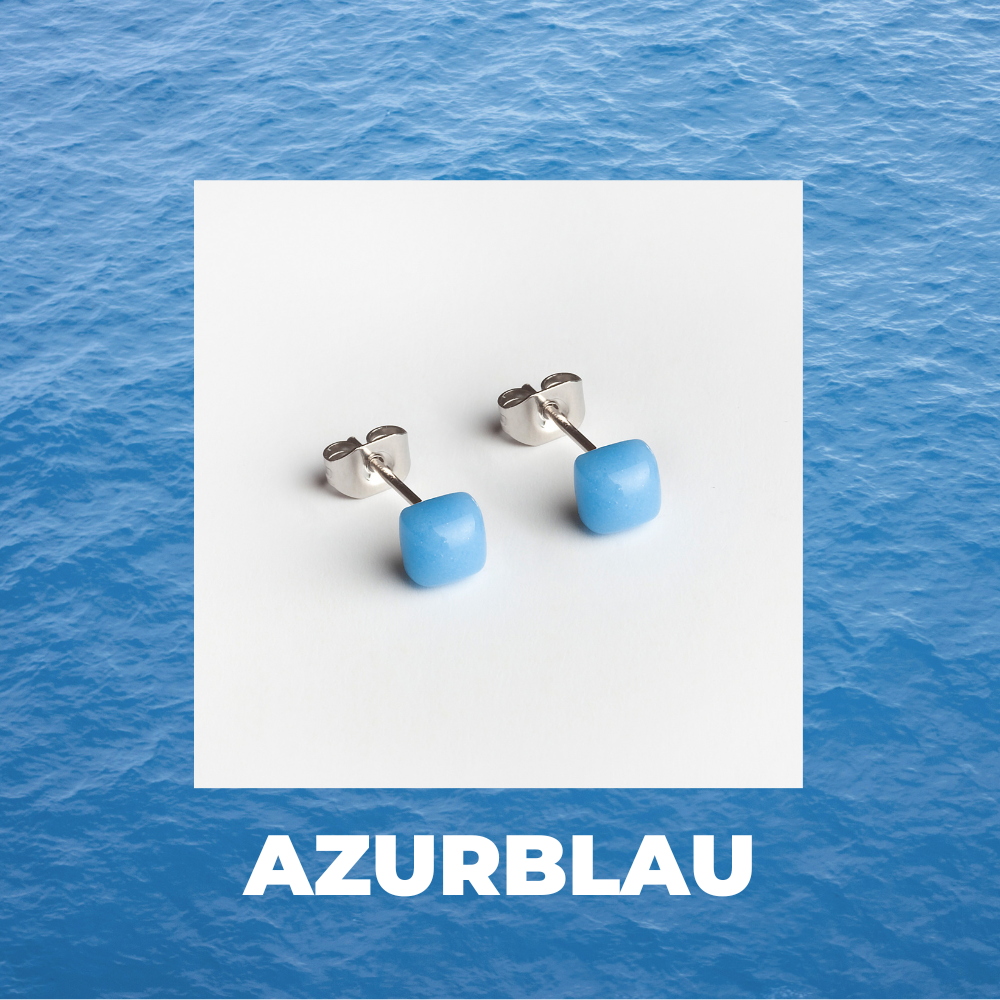 Foto von Small geometric earrings • 4mm