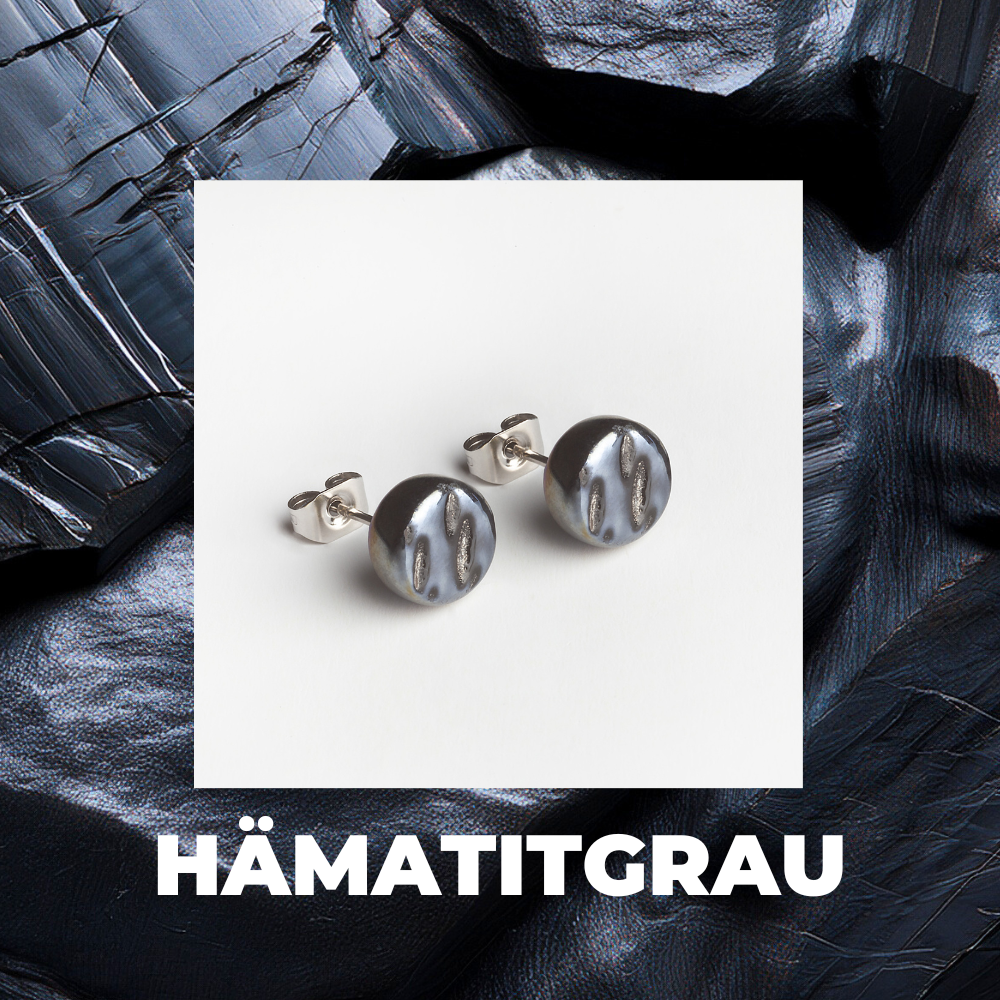 Foto von Glasohrstecker in Perlmuttoptik • 8mm