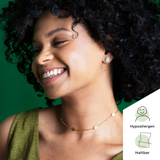 Foto von Glasohrstecker in Perlmuttoptik • 8mm