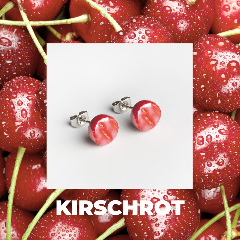 Foto von Glasohrstecker in Perlmuttoptik • 8mm