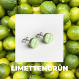 Foto von Glasohrstecker in Perlmuttoptik • 8mm