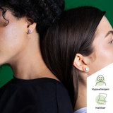 Foto von Glasohrstecker in Perlmuttoptik • 8mm