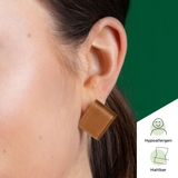 Foto von Statement Clip Ohrringe aus Glas • 20mm