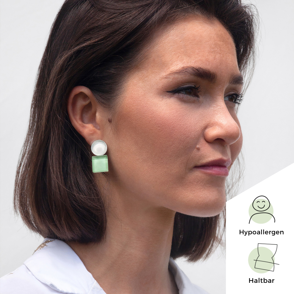 Foto von Geometrische Clip Ohrringe