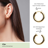 Foto von Basic hoop clip earrings • Minimalist earrings