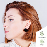 Foto von Statement Clip Ohrringe aus Glas • 20mm