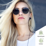 Foto von Quadratische Ohrclips aus Glas • 15mm