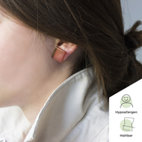 Foto von Quadratische Ohrclips aus Glas • 15mm