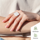 Foto von Statement Ring mit Stein 20mm • größenverstellbar