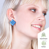 Foto von Statement Clip Ohrringe aus Glas • 20mm