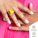 Foto von Square ring with 15mm stone • adjustable size