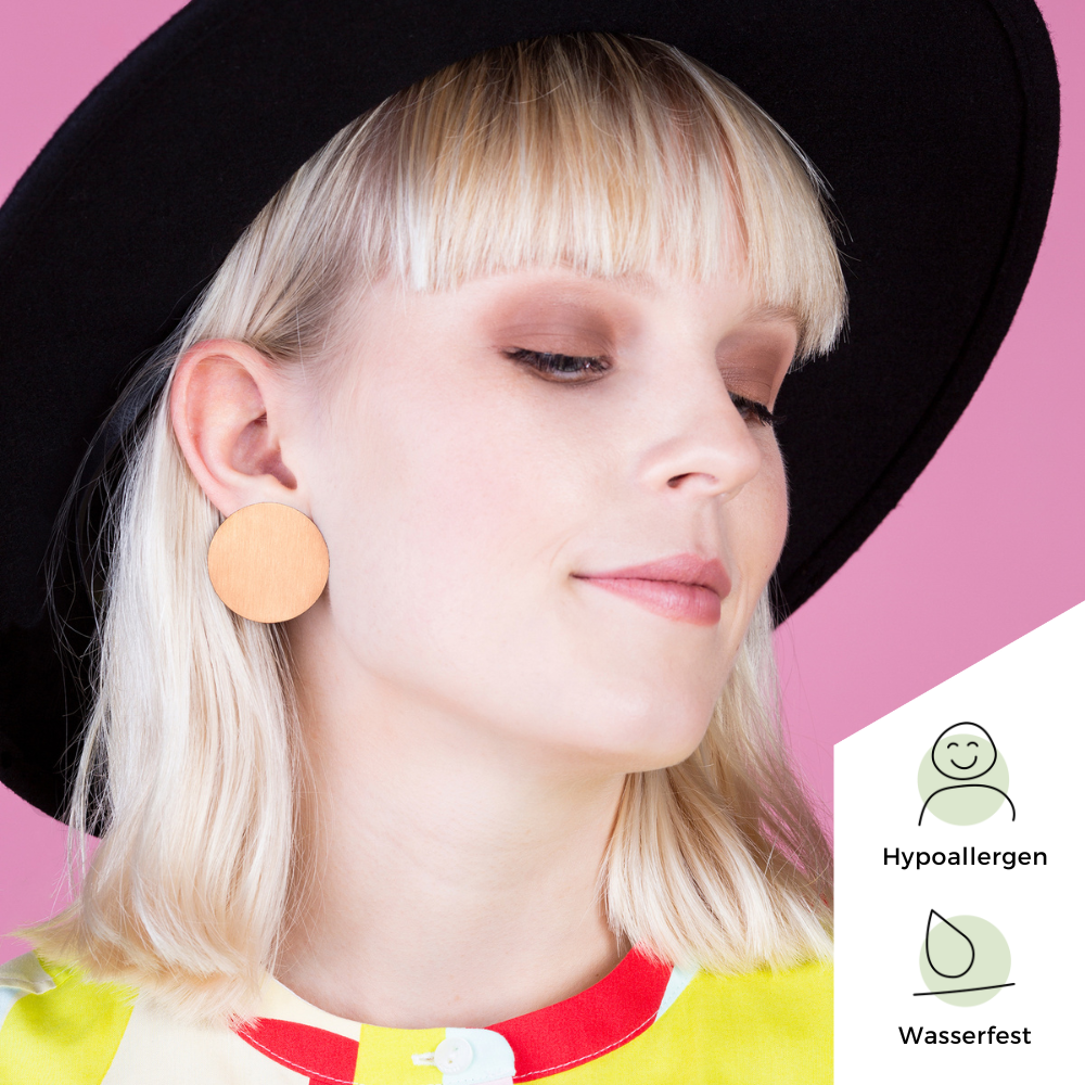 Foto von Large stainless steel earrings • 30mm