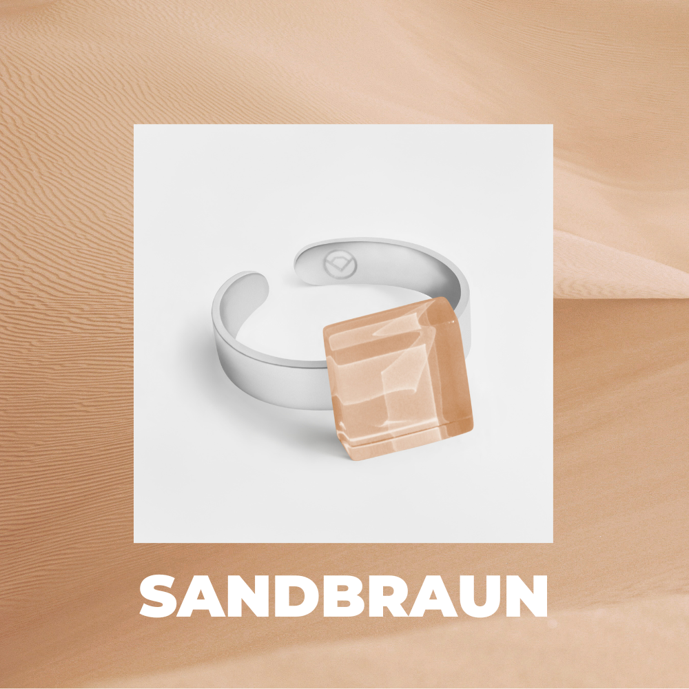 Foto von Small ring with 10mm stone • adjustable size