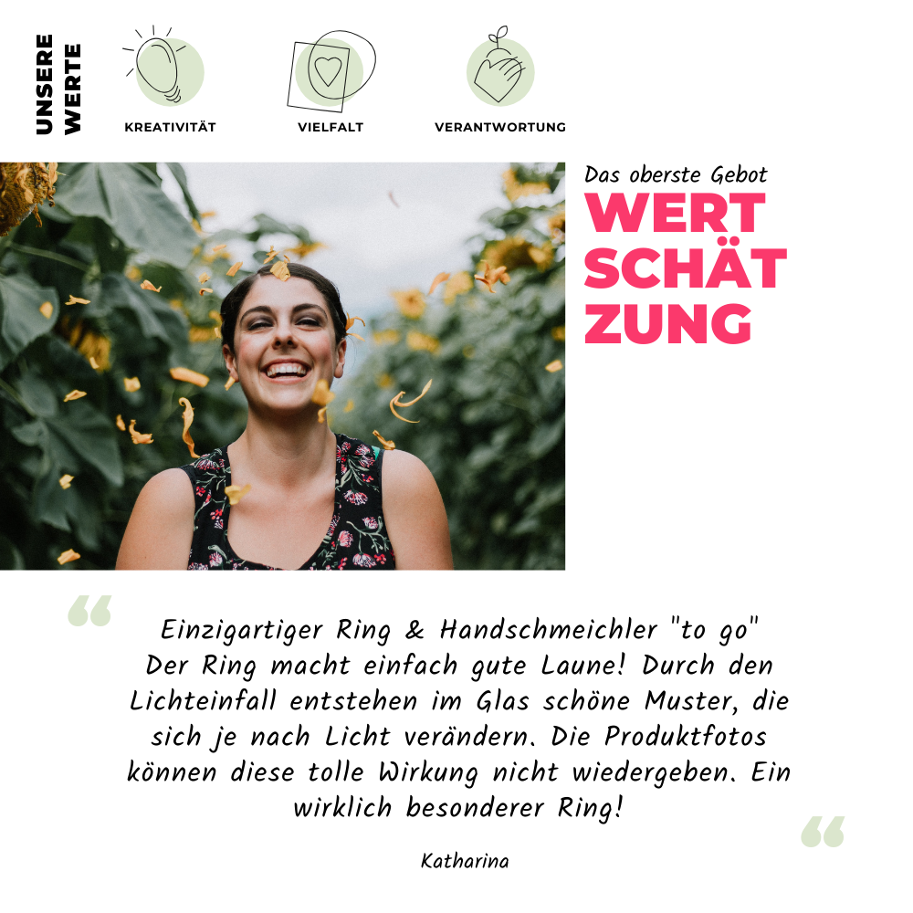 Foto von Statement Ring mit Stein 20mm • größenverstellbar