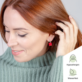 Foto von Geometrische Ohrringe aus Glas • 10mm