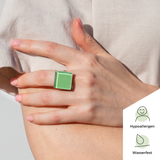 Foto von Statement Ring mit Stein 20mm • größenverstellbar