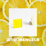 Foto von Quadratische Ohrclips aus Glas • 15mm