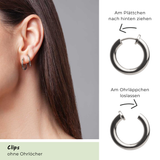 Foto von Basic hoop clip earrings • Minimalist earrings