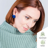 Foto von Statement Clip Ohrringe aus Glas • 20mm