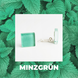 Foto von Quadratische Ohrclips aus Glas • 15mm