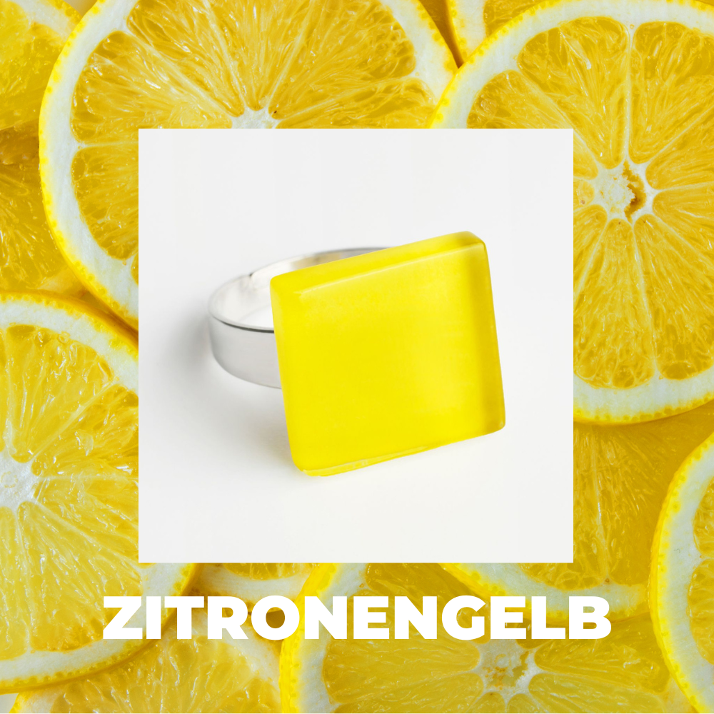 Foto von Square ring with 15mm stone • adjustable size