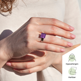 Foto von Small ring with 10mm stone • adjustable size