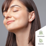 Foto von Stainless steel basic hoop earrings • Waterproof earrings