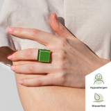 Foto von Statement Ring mit Stein 20mm • größenverstellbar