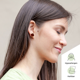 Foto von Small glass stud earrings • 10mm 