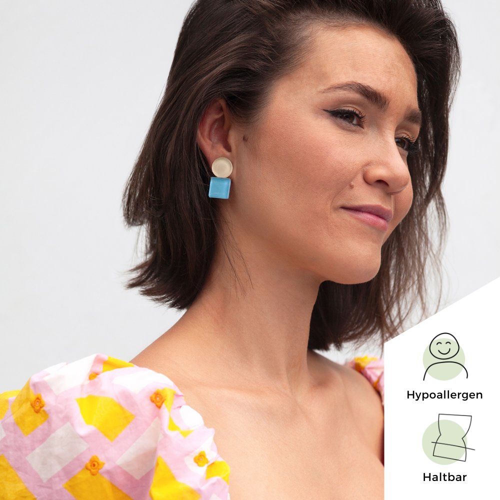 Foto von Geometrische Clip Ohrringe