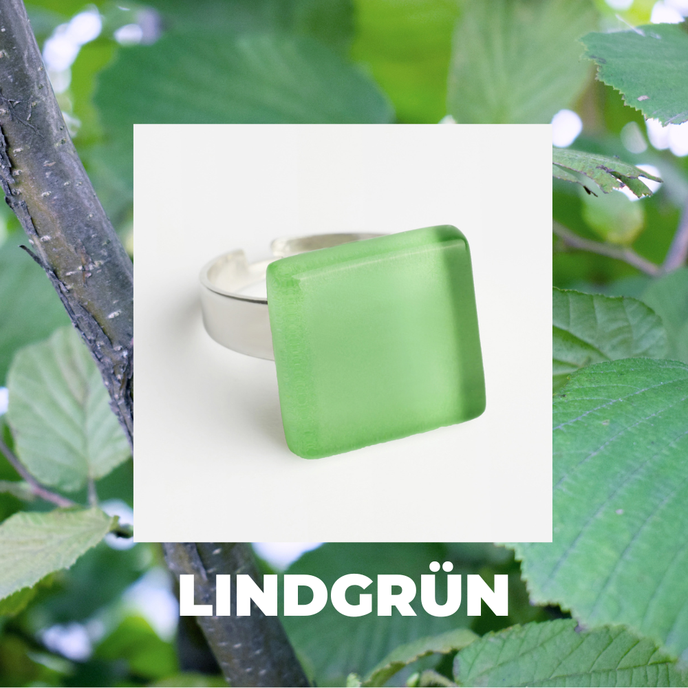 Foto von Square ring with 15mm stone • adjustable size