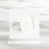 Foto von Square ring with 15mm stone • adjustable size