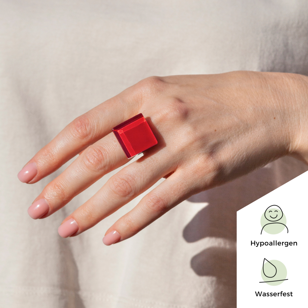 Foto von Statement Ring mit Stein 20mm • größenverstellbar