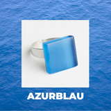 Foto von Square ring with 15mm stone • adjustable size