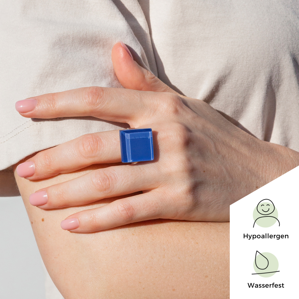 Foto von Statement Ring mit Stein 20mm • größenverstellbar