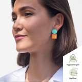 Foto von Geometrische Clip Ohrringe