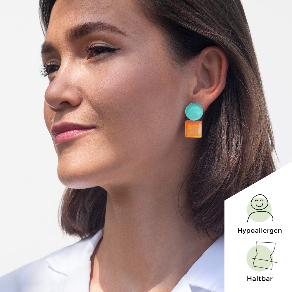 Foto von Geometrische Clip Ohrringe