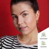 Foto von Geometrische Ohrringe aus Glas • 10mm