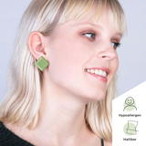 Foto von Statement Clip Ohrringe aus Glas • 20mm