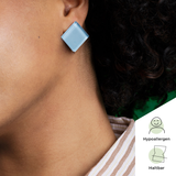 Foto von Statement Clip Ohrringe aus Glas • 20mm