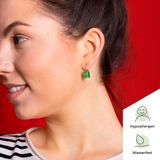 Foto von Geometrische Ohrringe aus Glas • 10mm