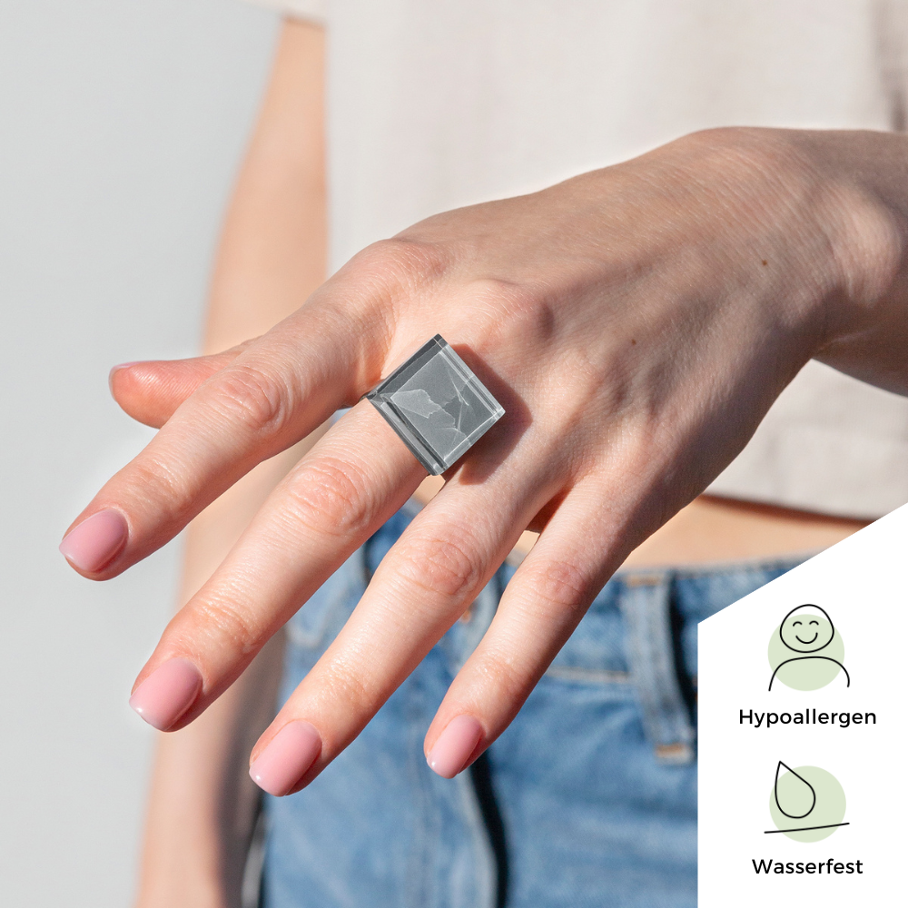 Foto von Statement ring with 20mm stone • adjustable size