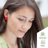 Foto von Quadratische Ohrclips aus Glas • 15mm